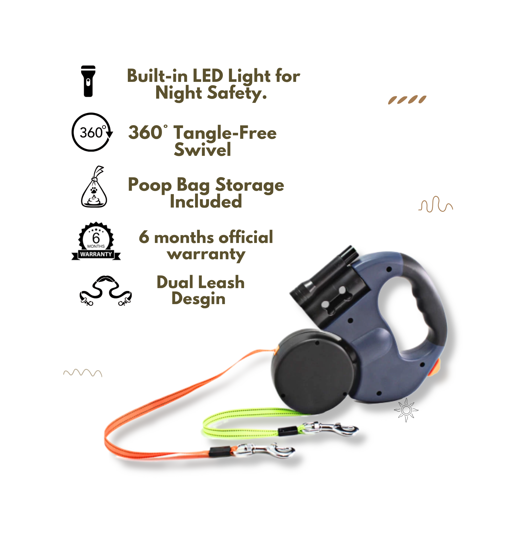 Pawster™ Duo Dog Leash