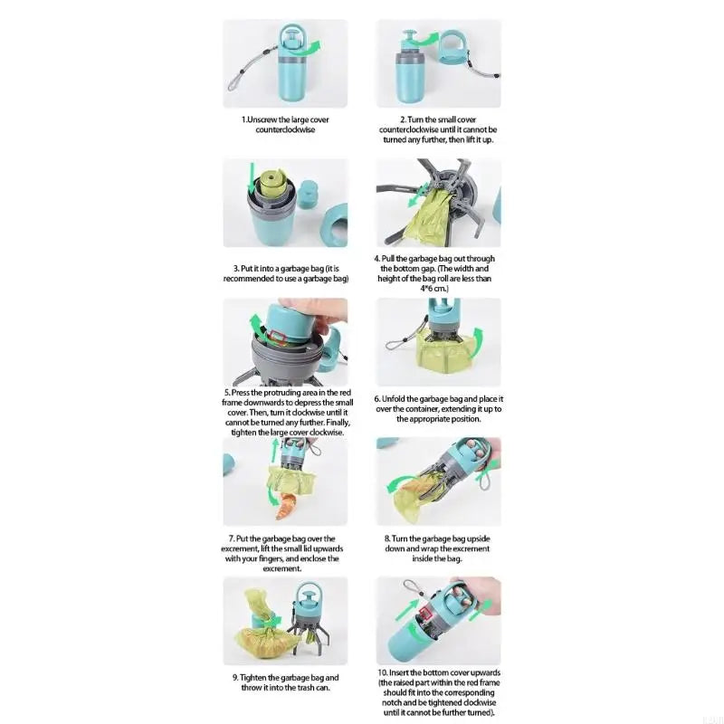 Efficient Dog Poop Collector Ensures Sanitary Walks with Easy to Use Design Perfect for Hygiene